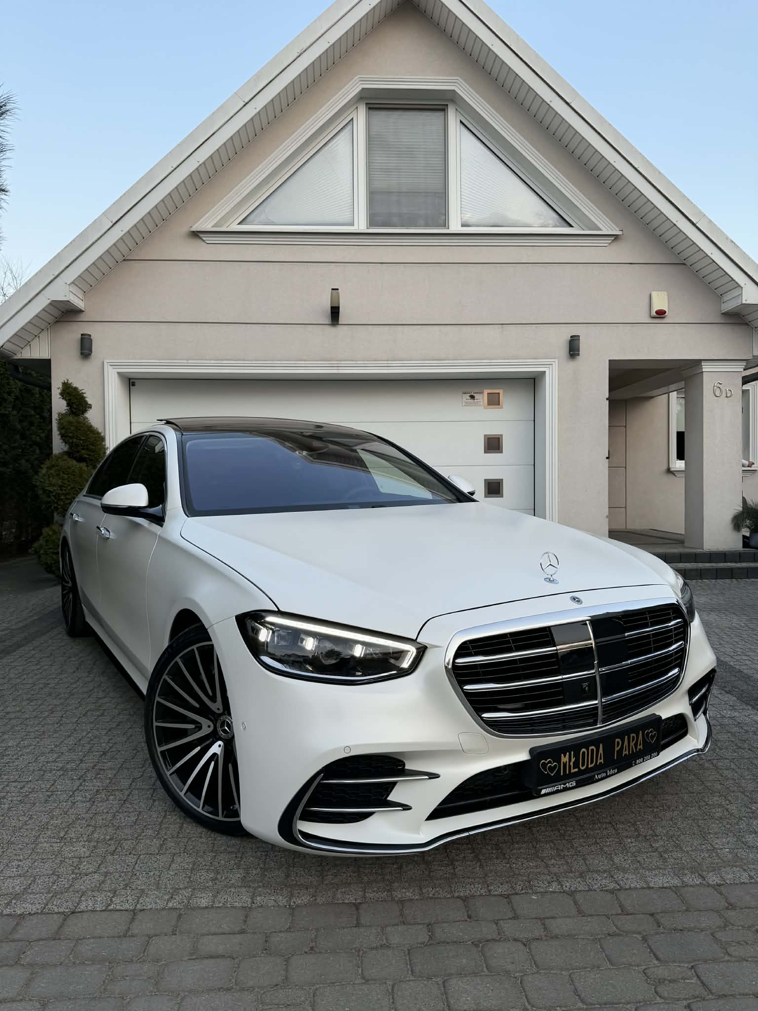Matowo-Biały Mercedes-Benz Klasy S580 W223 4.0 v8 503km – urzeczywistnienie luksusu z v8 ! Możliwość prowadzenia !