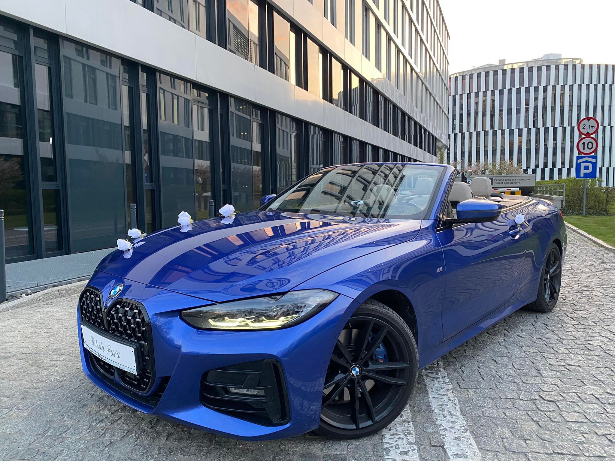 Najnowsze, niebieskie Bmw serii 4 cabrio / sam prowadzisz