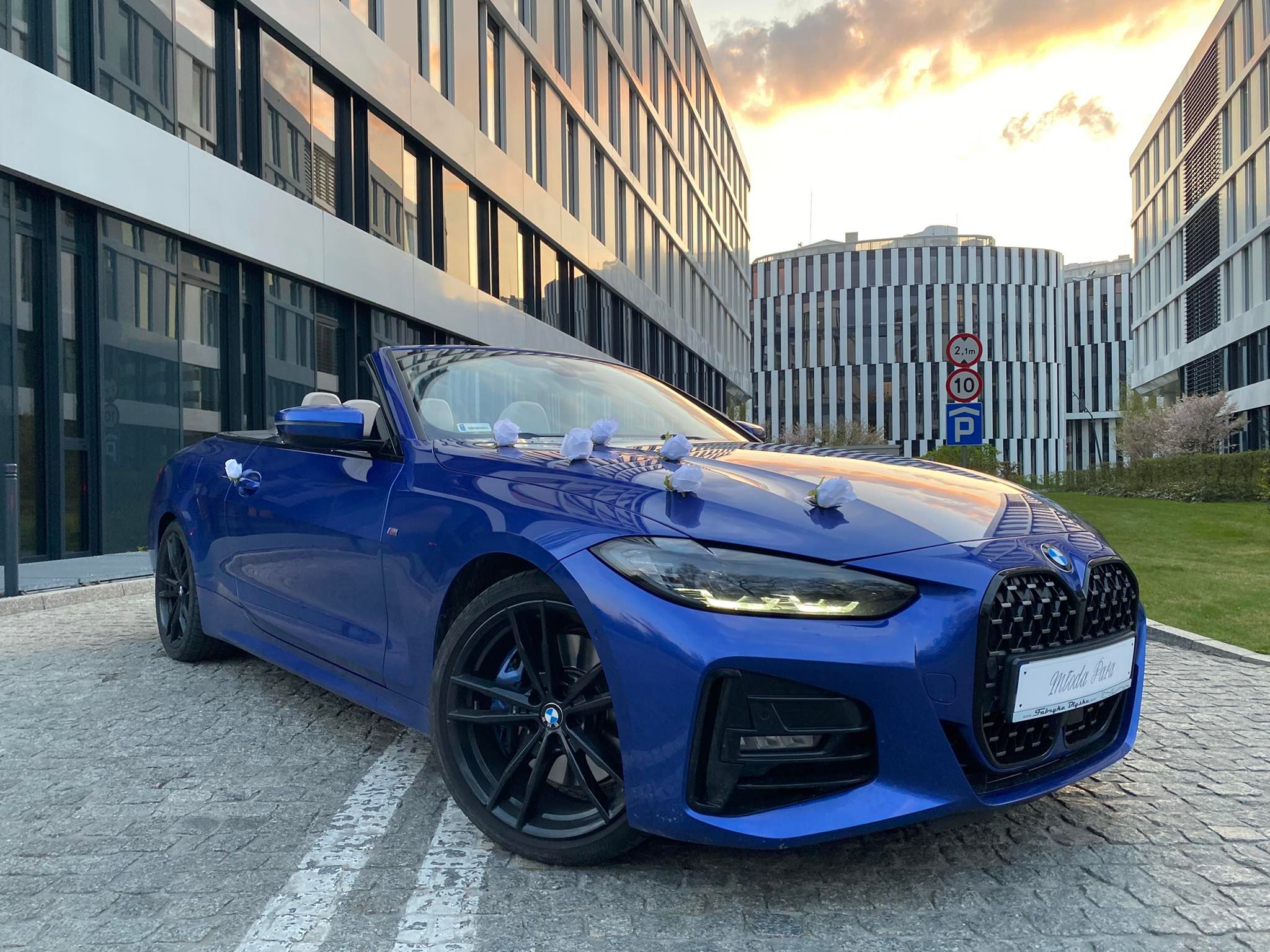 Najnowsze, niebieskie Bmw serii 4 cabrio / sam prowadzisz