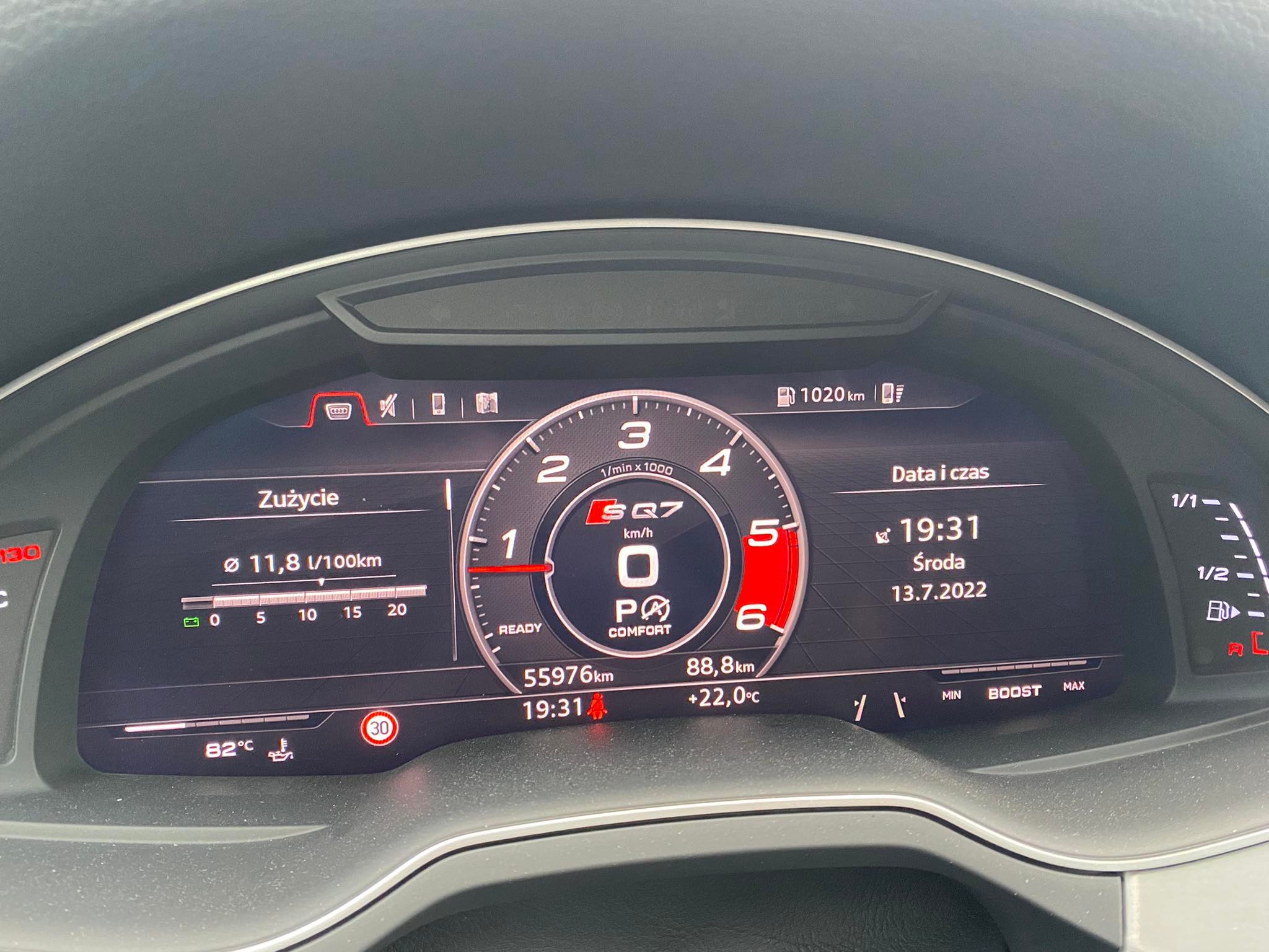 Czarny, matowy BANDYTA Audi SQ7 4.0 v8 435km ! Ogromne auto ze sportowym charatkerem !
