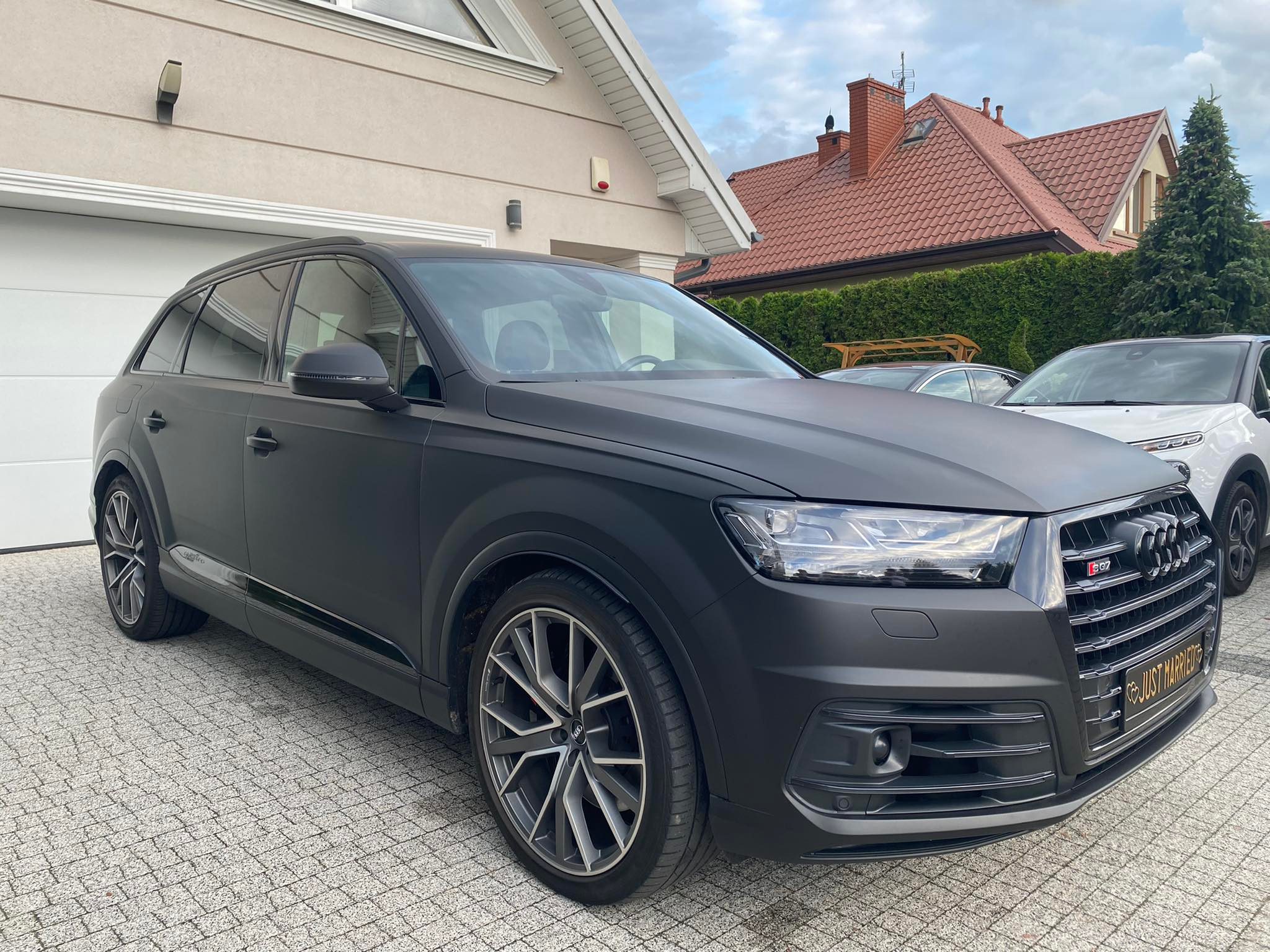 Czarny, matowy BANDYTA Audi SQ7 4.0 v8 435km ! Ogromne auto ze sportowym charatkerem !