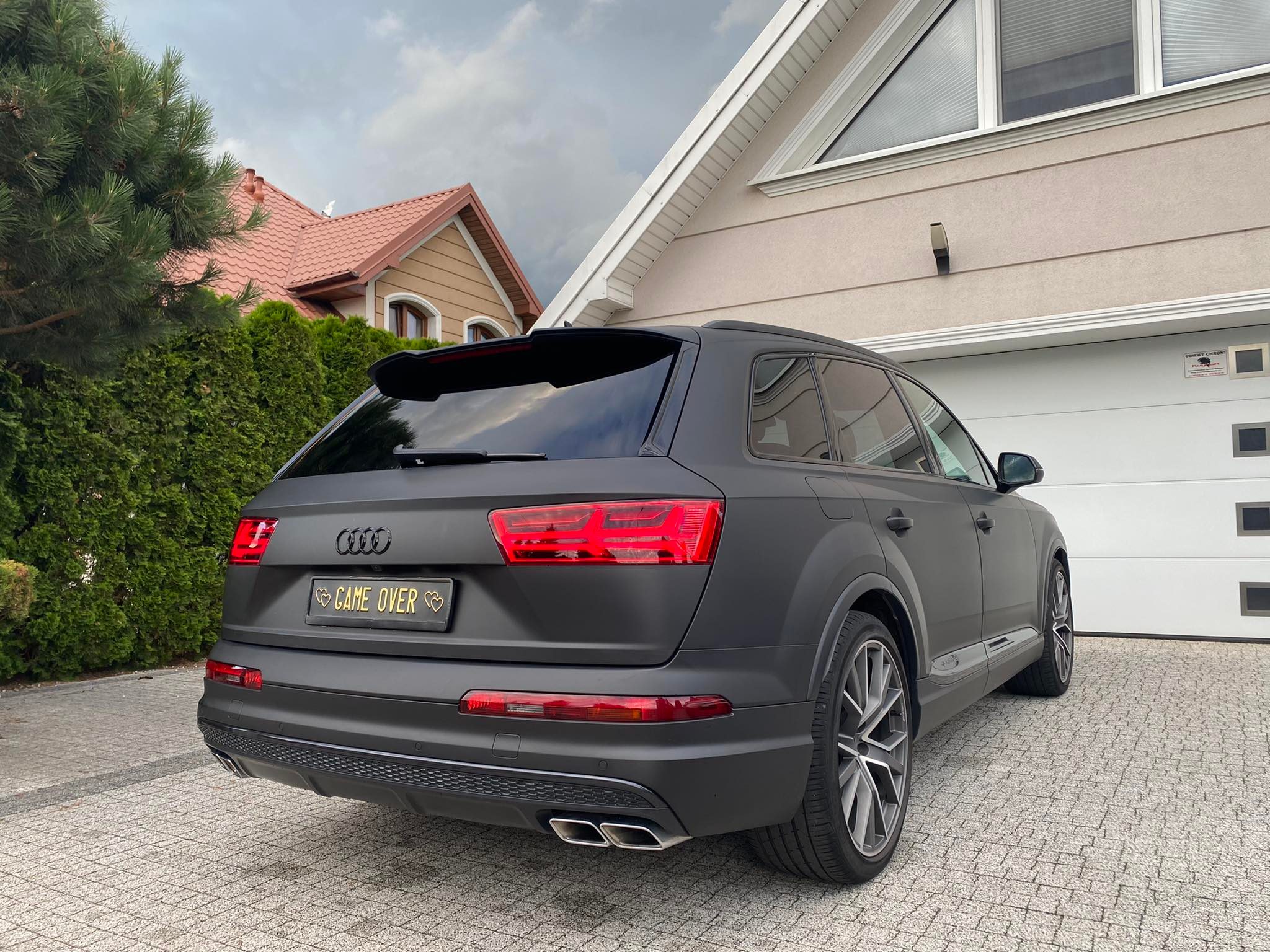 Czarny, matowy BANDYTA Audi SQ7 4.0 v8 435km ! Ogromne auto ze sportowym charatkerem !