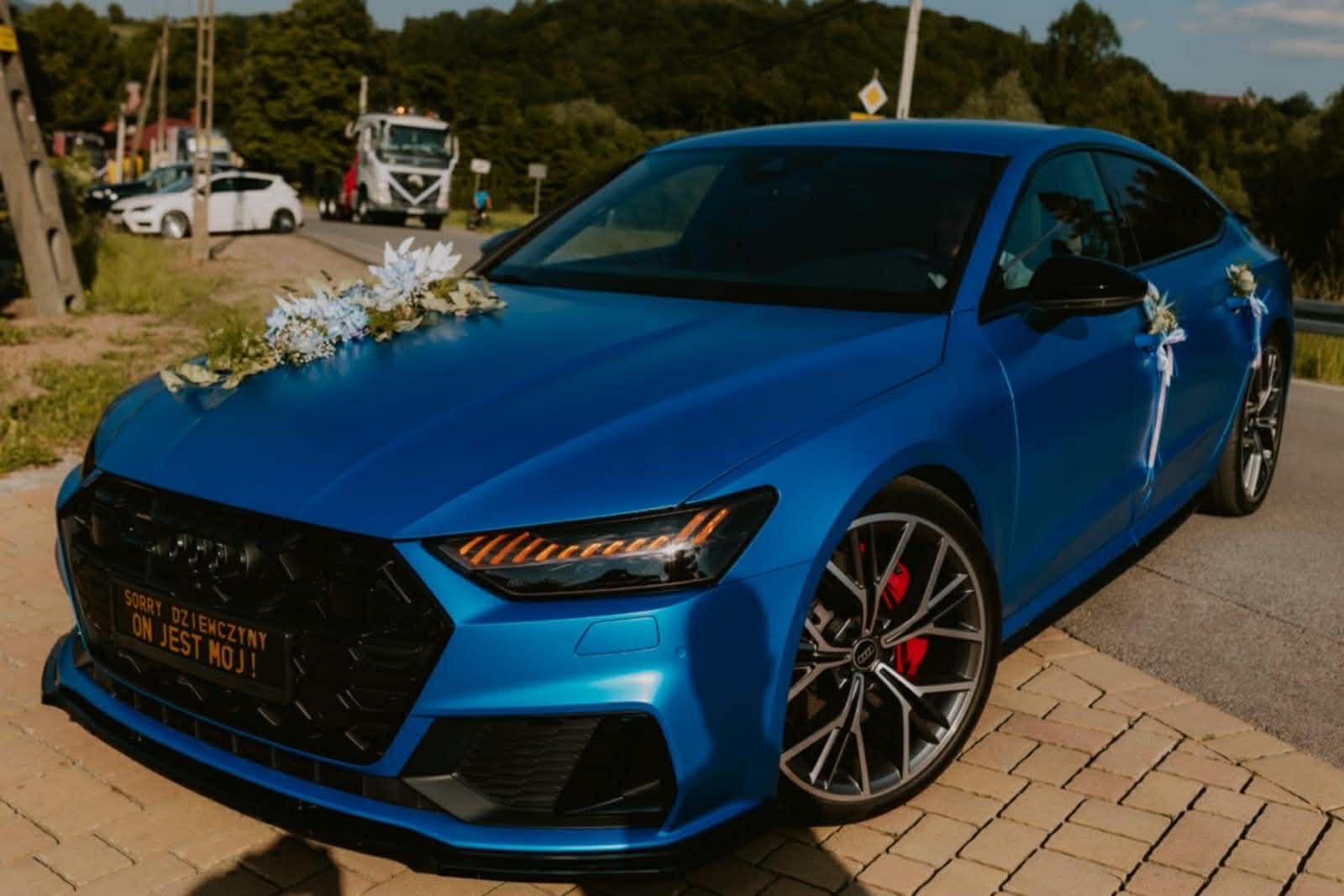 Niebieski Audi A7 S-line - dokładki Maxton !