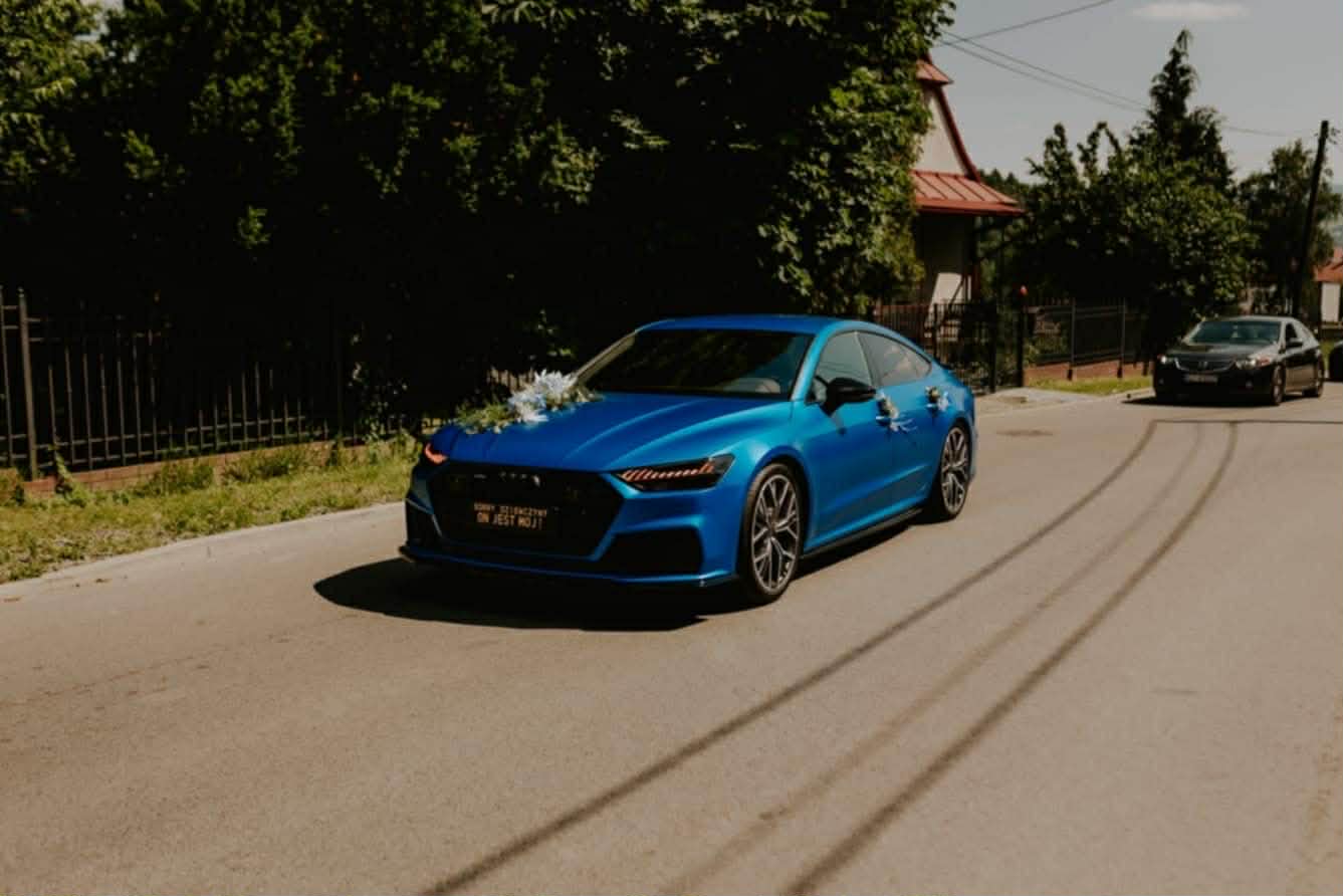 Niebieski Audi A7 S-line - dokładki Maxton !