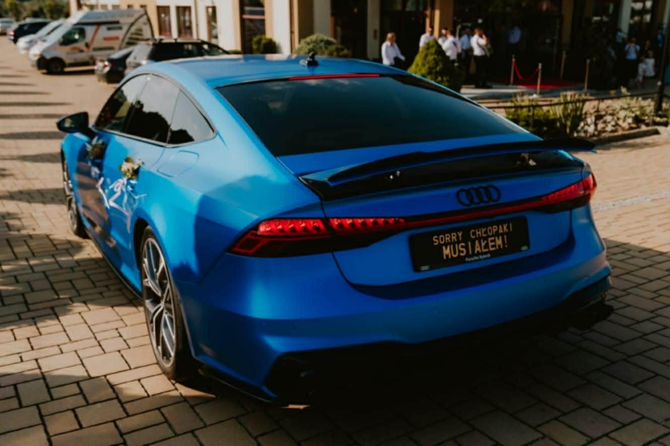 Niebieski Audi A7 S-line - dokładki Maxton !