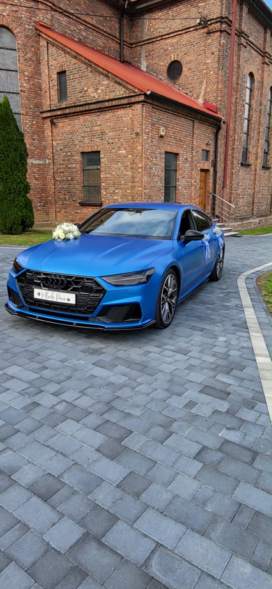 Niebieski Audi A7 S-line - dokładki Maxton !