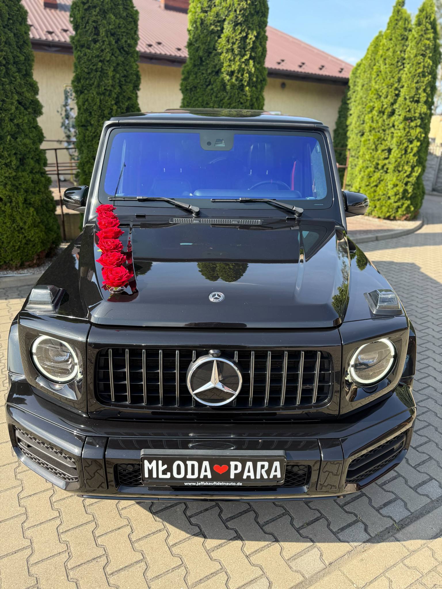 Czarna najnowsza Gelenda - G63 AMG 4.0 v8 585km - gangsterski klimat, ślubna legenda - możliwość prowadzenia !
