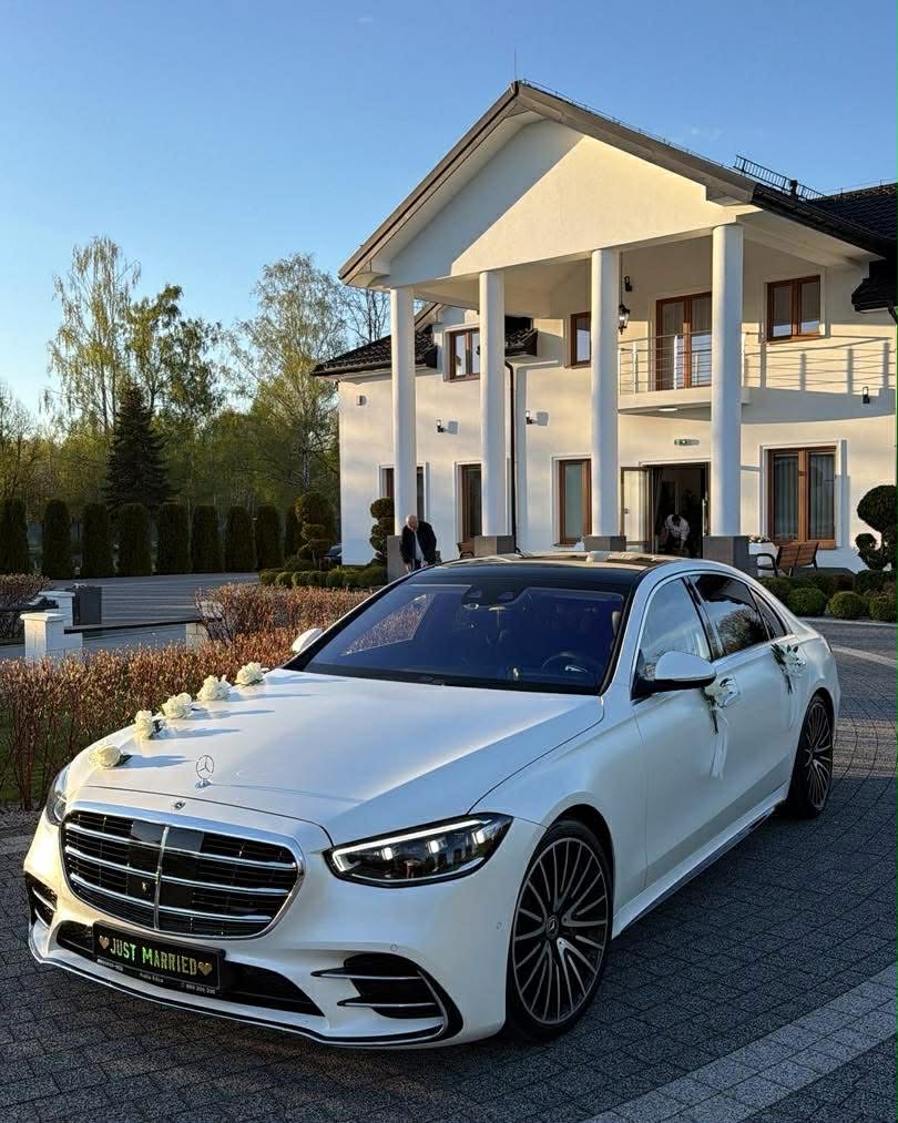 Matowo-Biały Mercedes-Benz Klasy S580 W223 4.0 v8 503km – urzeczywistnienie luksusu z v8 ! Możliwość prowadzenia !