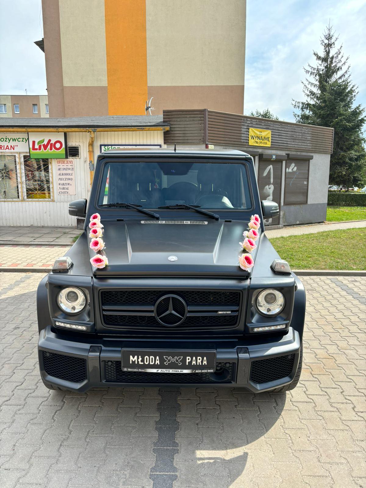 Czarny matowy GANGSTERSKI Mercedes G63 AMG - mozliwosc prowadzenia