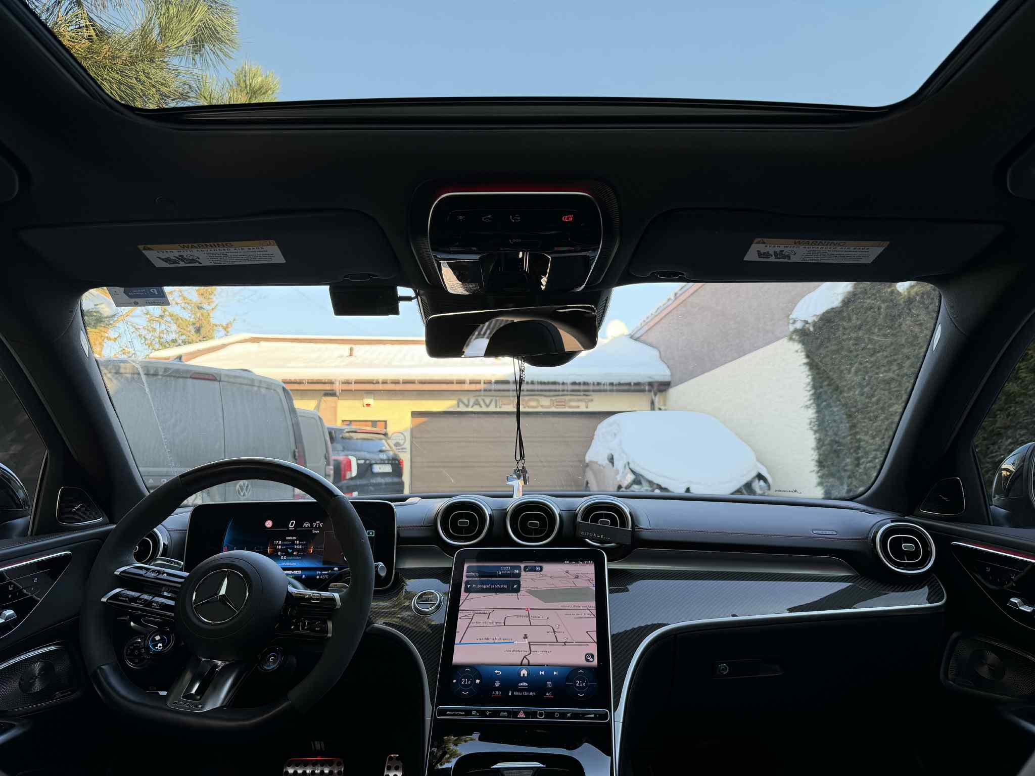 Czarny-matowy Mercedes C 63 S E-Performance – 680 KM Emocji na Twój Ślub / możliwość prowadzenia